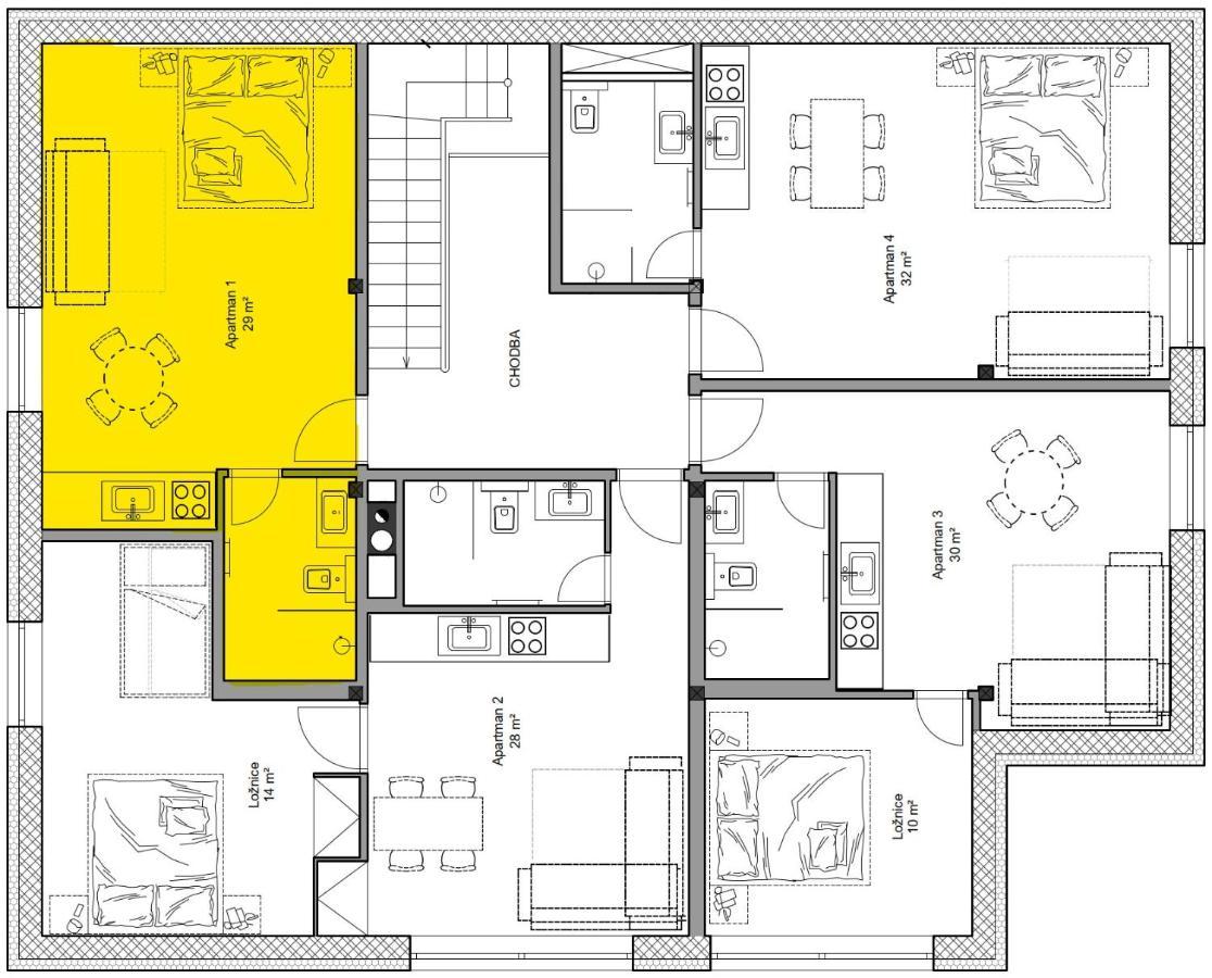 Apartmany Hacienda Boží Dar Buitenkant foto